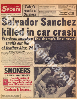 Sal Sanchez muere en accidente de auto